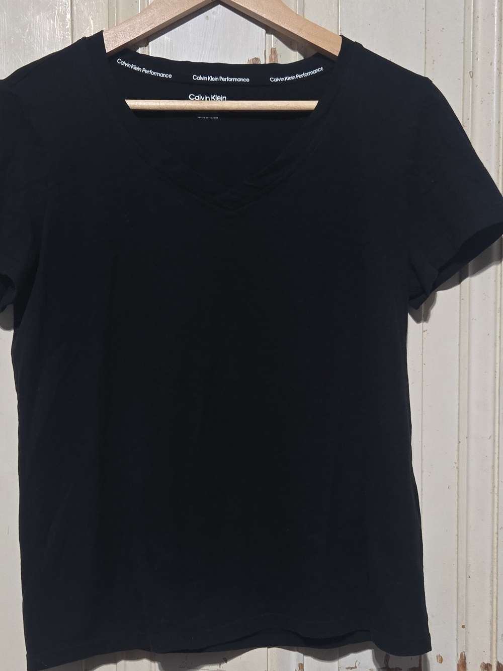 Calvin Klein Black V-Neck Women's Tee